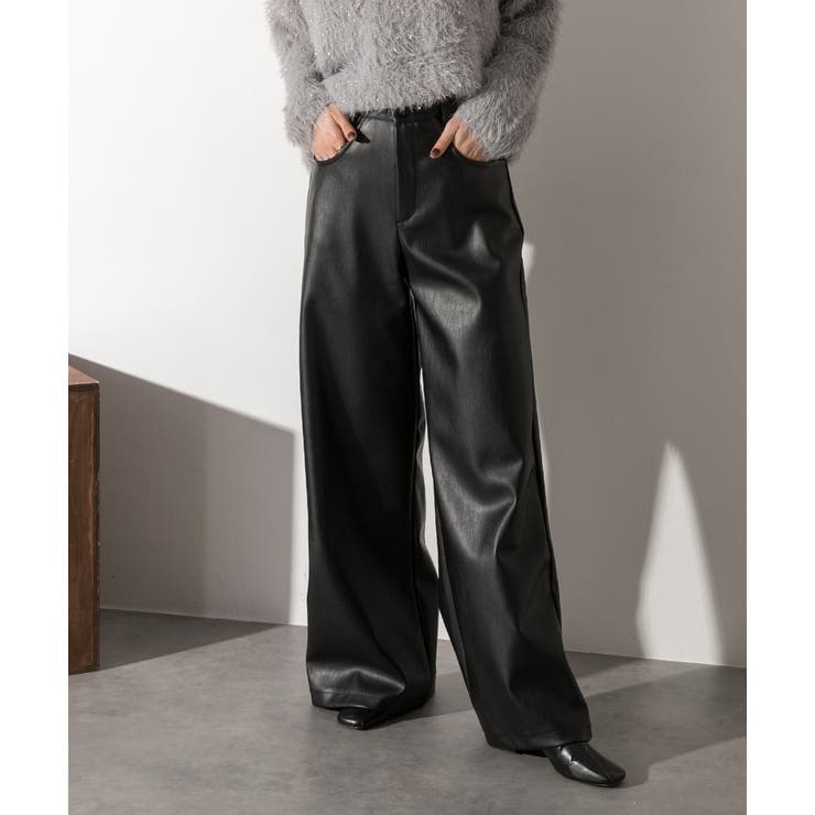 レザーライクパンツ | ad thie | 詳細画像3 