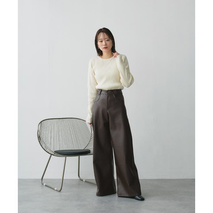 レザーライクパンツ | ad thie | 詳細画像9 