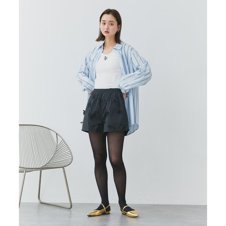 リボンナイロンショートパンツ | ad thie | 詳細画像11 