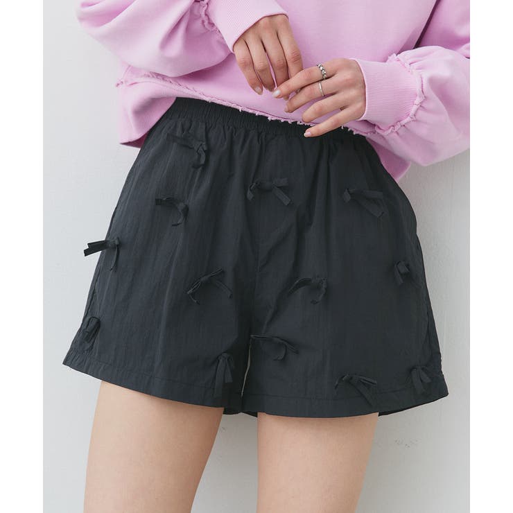 リボンナイロンショートパンツ | ad thie | 詳細画像19 