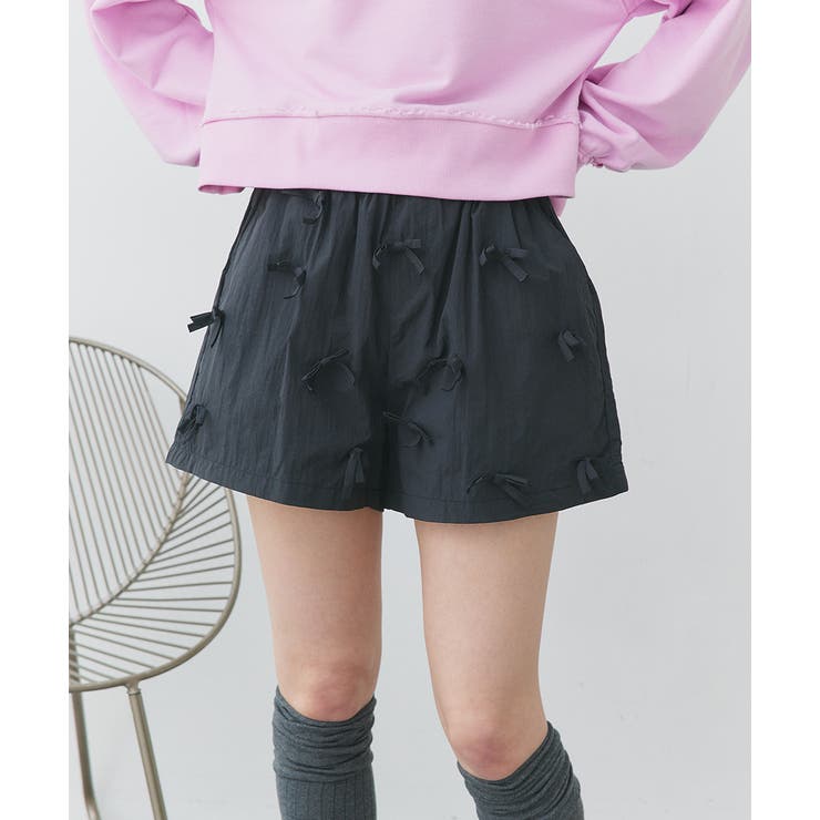 リボンナイロンショートパンツ | ad thie | 詳細画像20 