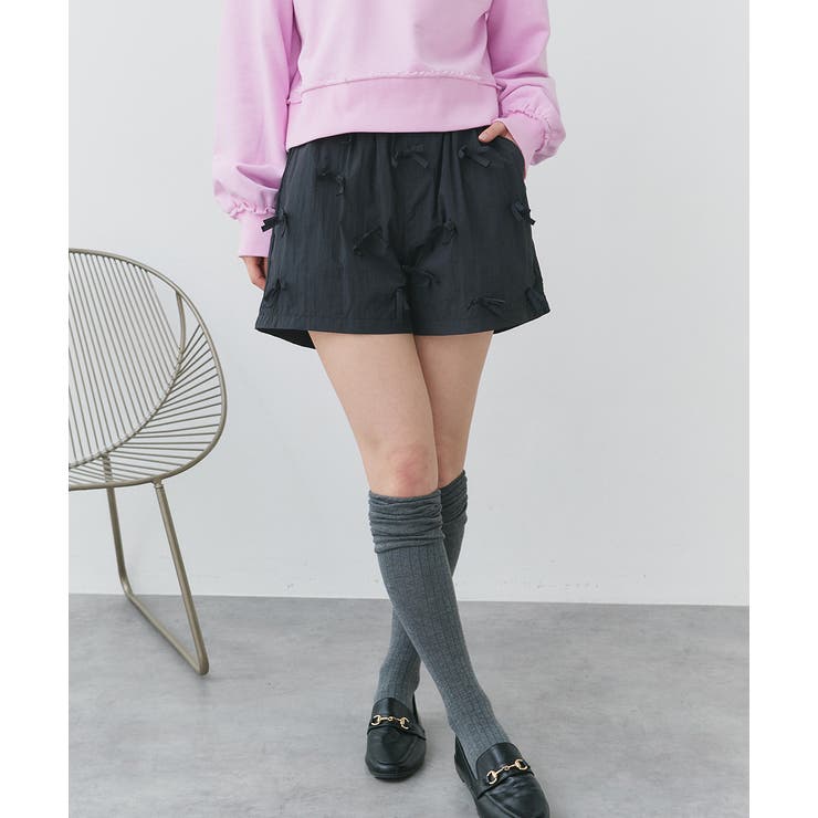 リボンナイロンショートパンツ | ad thie | 詳細画像21 