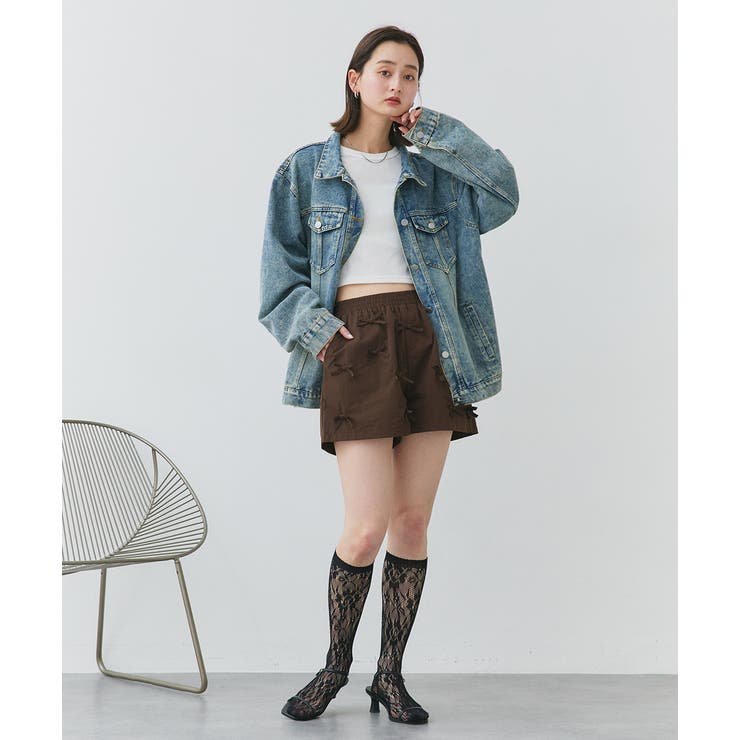 リボンナイロンショートパンツ | ad thie | 詳細画像24 