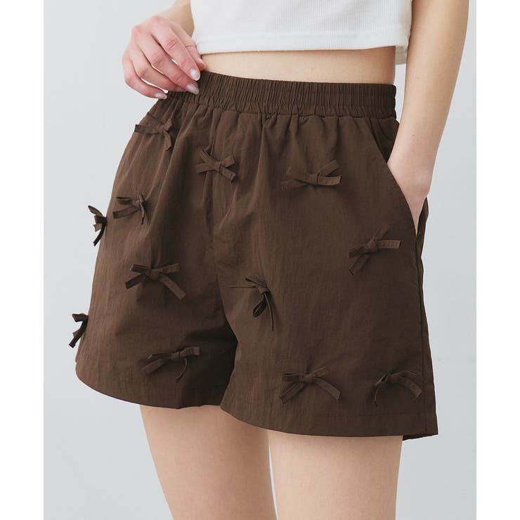 リボンナイロンショートパンツ | ad thie | 詳細画像34 