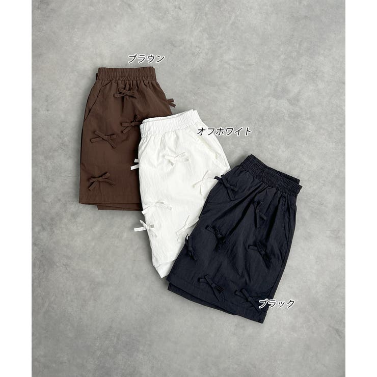 リボンナイロンショートパンツ | ad thie | 詳細画像37 