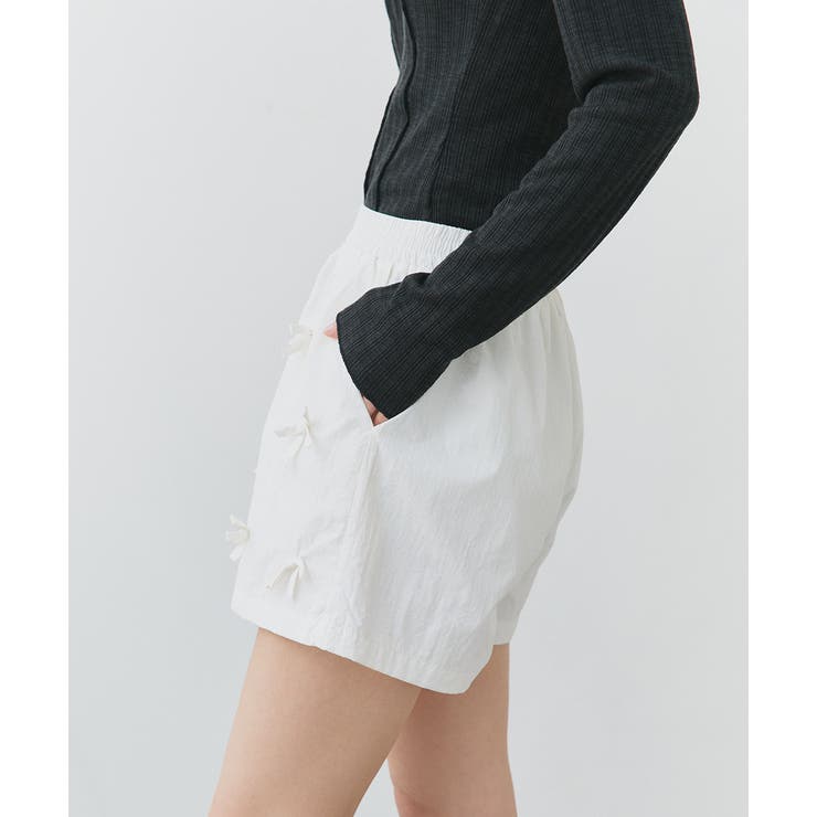 リボンナイロンショートパンツ | ad thie | 詳細画像5 