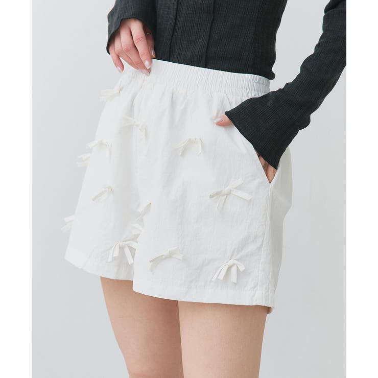 リボンナイロンショートパンツ | ad thie | 詳細画像8 