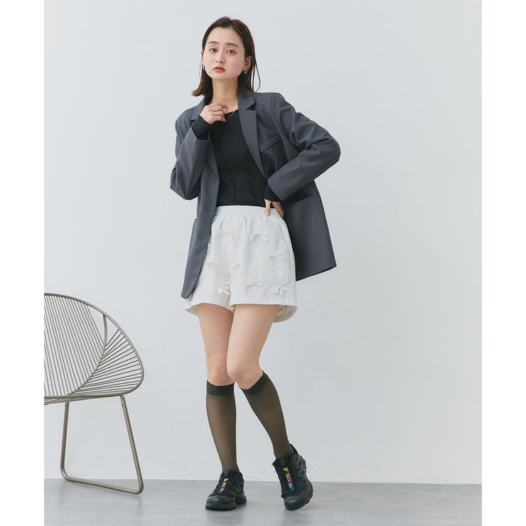 リボンナイロンショートパンツ | ad thie | 詳細画像9 