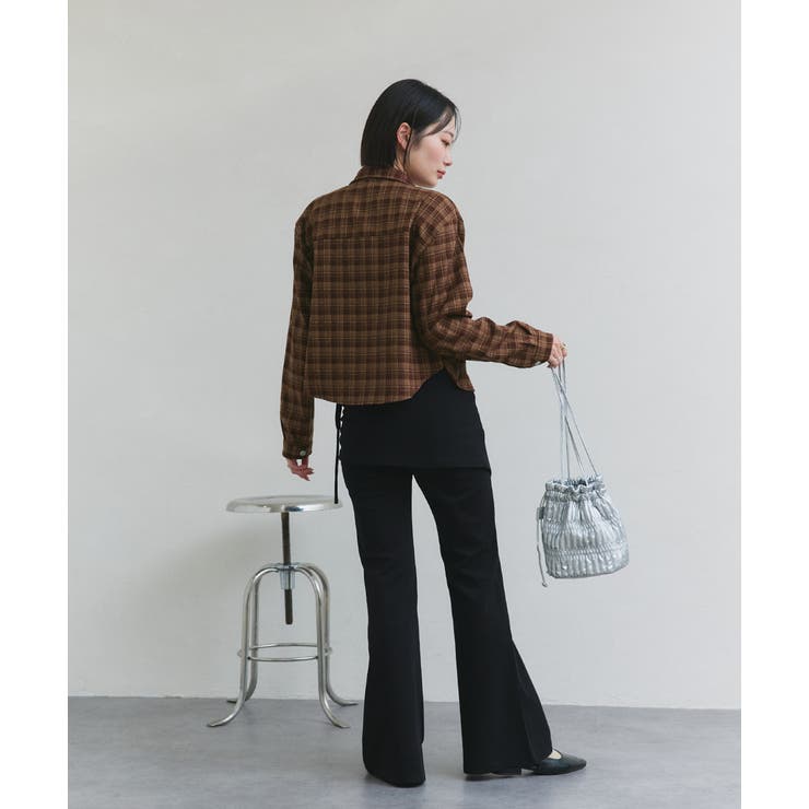 ショート丈チェックシャツ | ad thie | 詳細画像19 