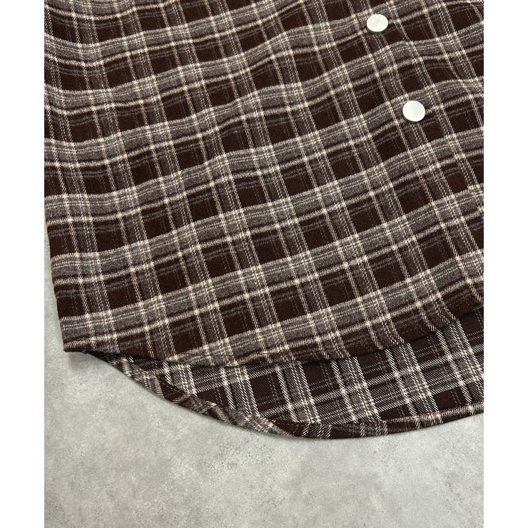 ショート丈チェックシャツ | ad thie | 詳細画像27 