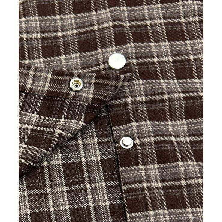 ショート丈チェックシャツ | ad thie | 詳細画像28 