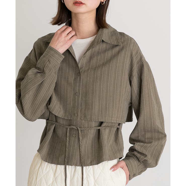 ストライプレイヤードシャツ | ad thie | 詳細画像14 