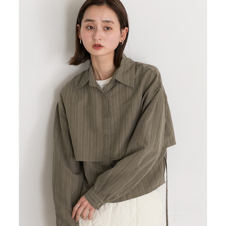 ストライプレイヤードシャツ | ad thie | 詳細画像16 