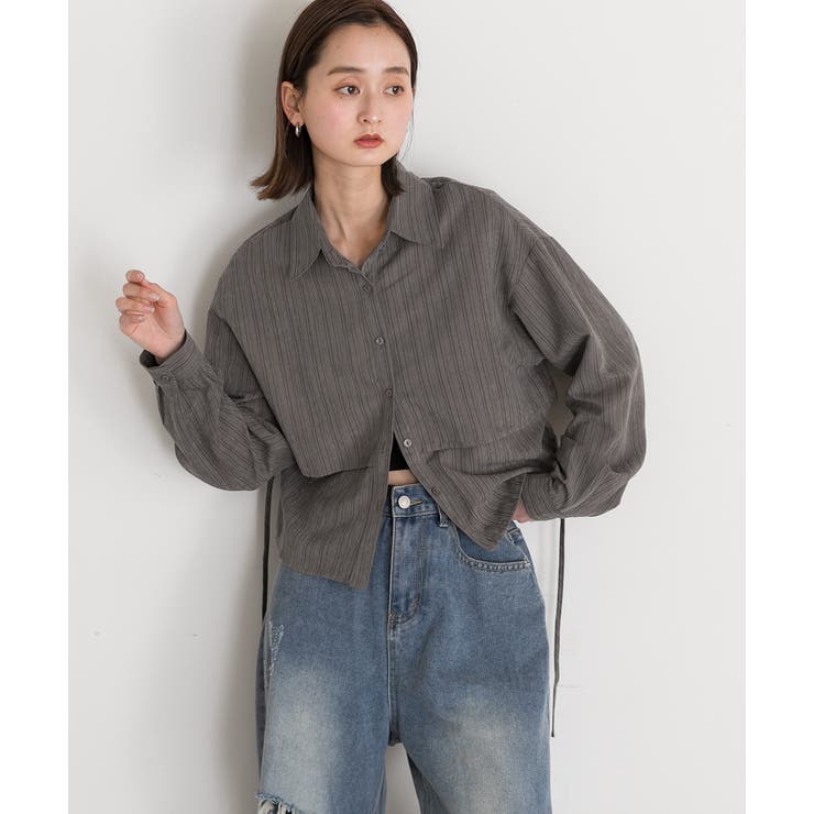 ストライプレイヤードシャツ | ad thie | 詳細画像6 