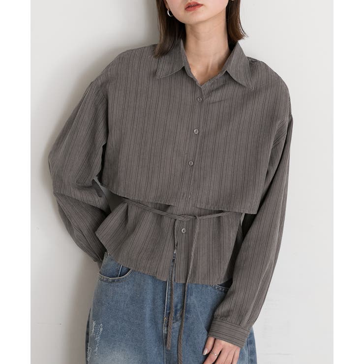 ストライプレイヤードシャツ | ad thie | 詳細画像7 