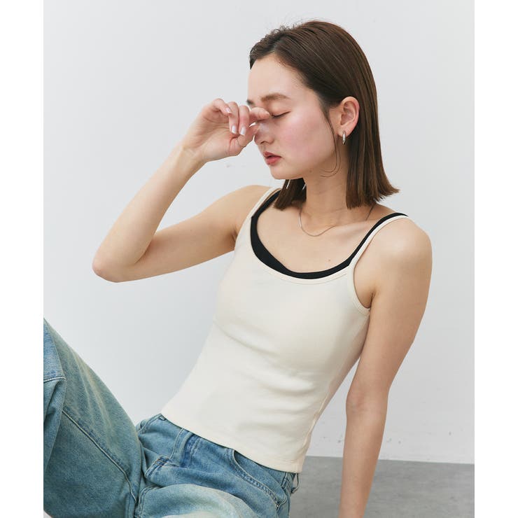 カップ付きレイヤードキャミソール | ad thie | 詳細画像10 