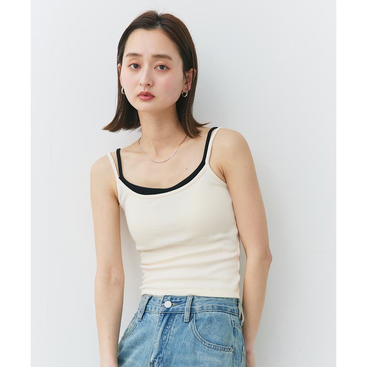 カップ付きレイヤードキャミソール | ad thie | 詳細画像12 