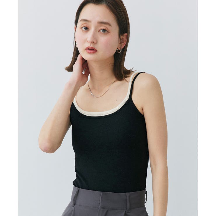 カップ付きレイヤードキャミソール | ad thie | 詳細画像25 