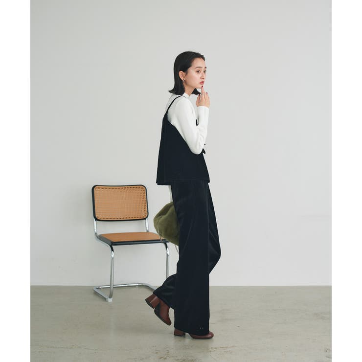 リボンデザイン ベロアキャミソール | ad thie | 詳細画像14 