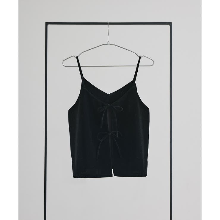 リボンデザイン ベロアキャミソール | ad thie | 詳細画像22 