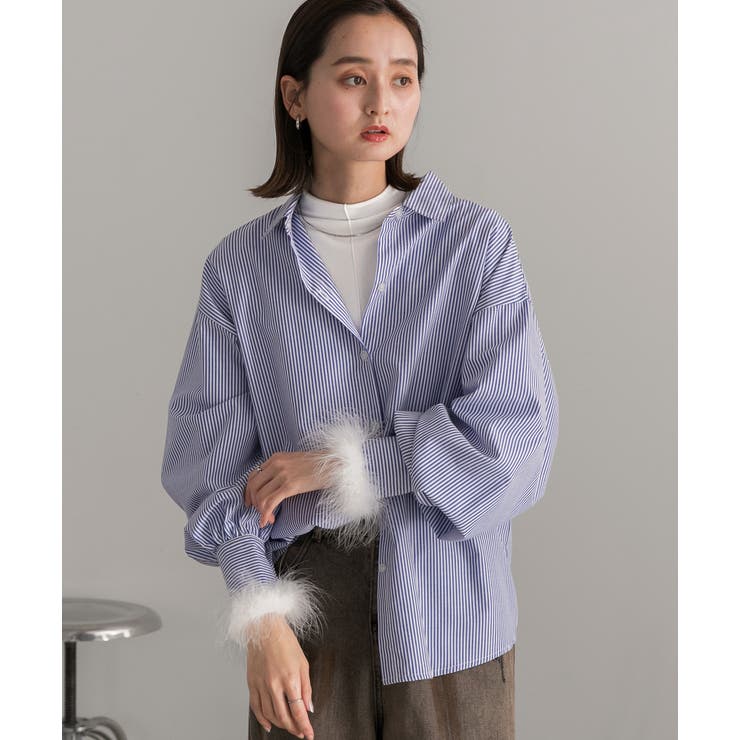 ファースリーブ ハイネックトップス | ad thie | 詳細画像18 