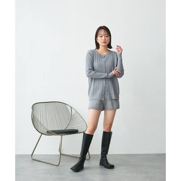 ケーブルニットカーディガン | ad thie | 詳細画像17 