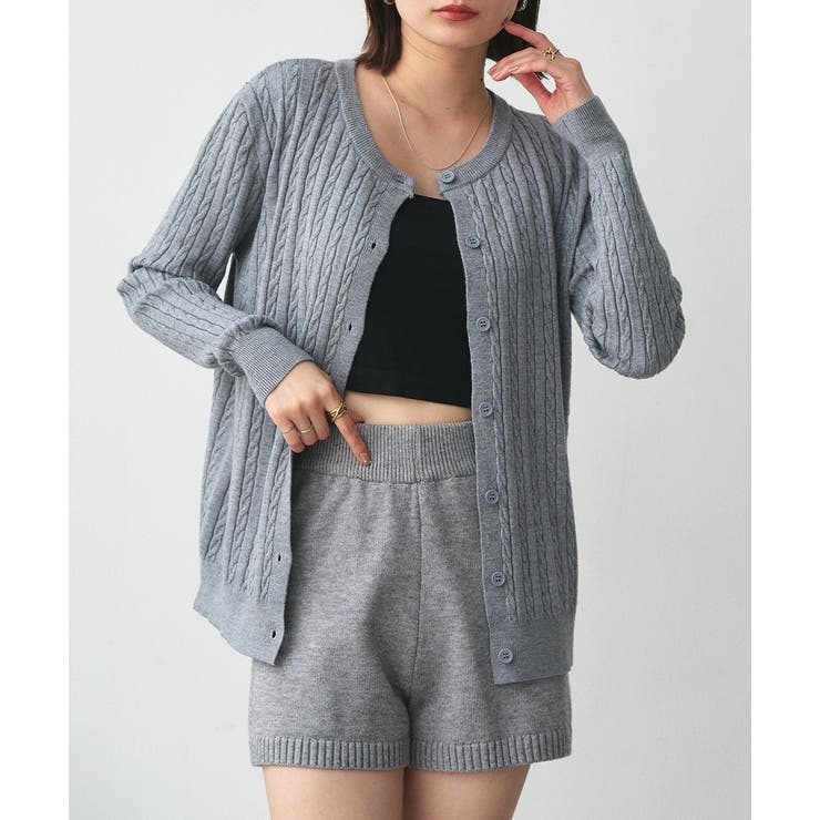 ケーブルニットカーディガン | ad thie | 詳細画像25 