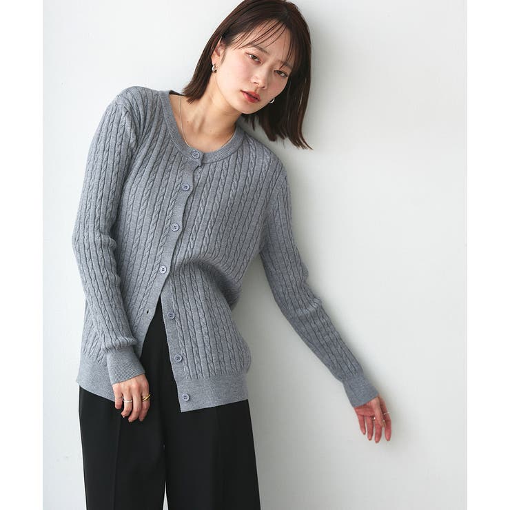 ケーブルニットカーディガン | ad thie | 詳細画像29 