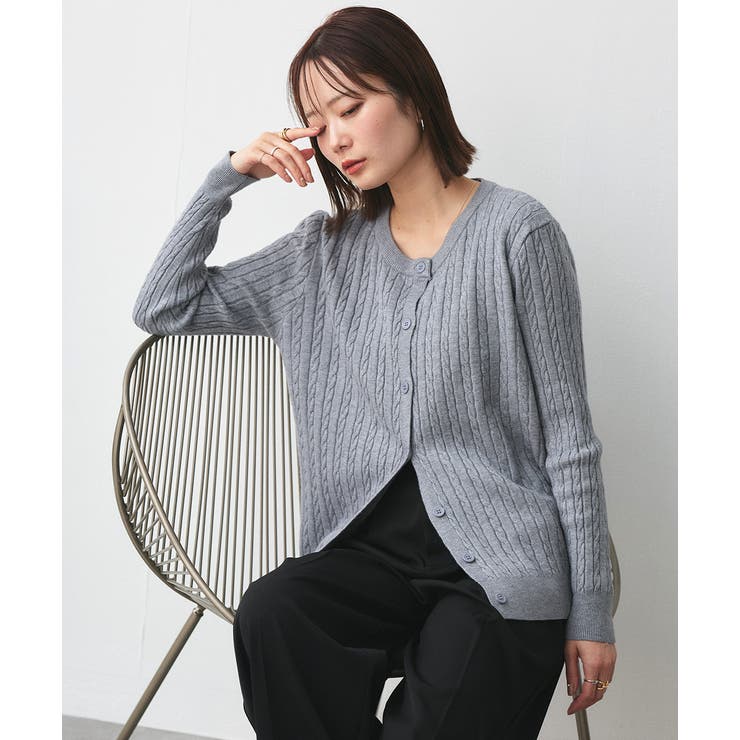 ケーブルニットカーディガン | ad thie | 詳細画像30 