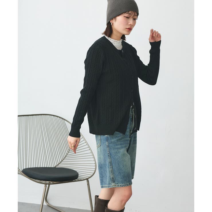 ケーブルニットカーディガン | ad thie | 詳細画像37 