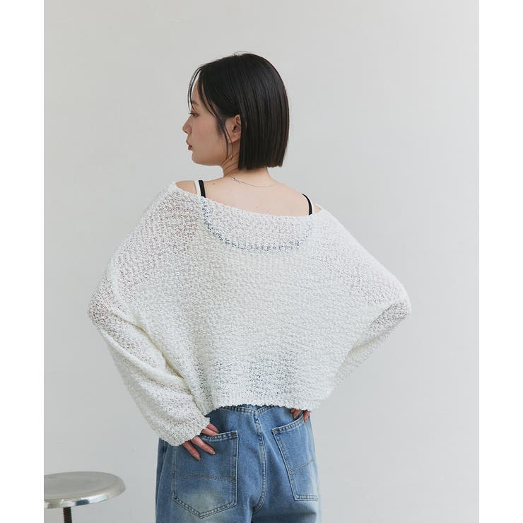 ドロップショルダーニットプルオーバー | ad thie | 詳細画像10 