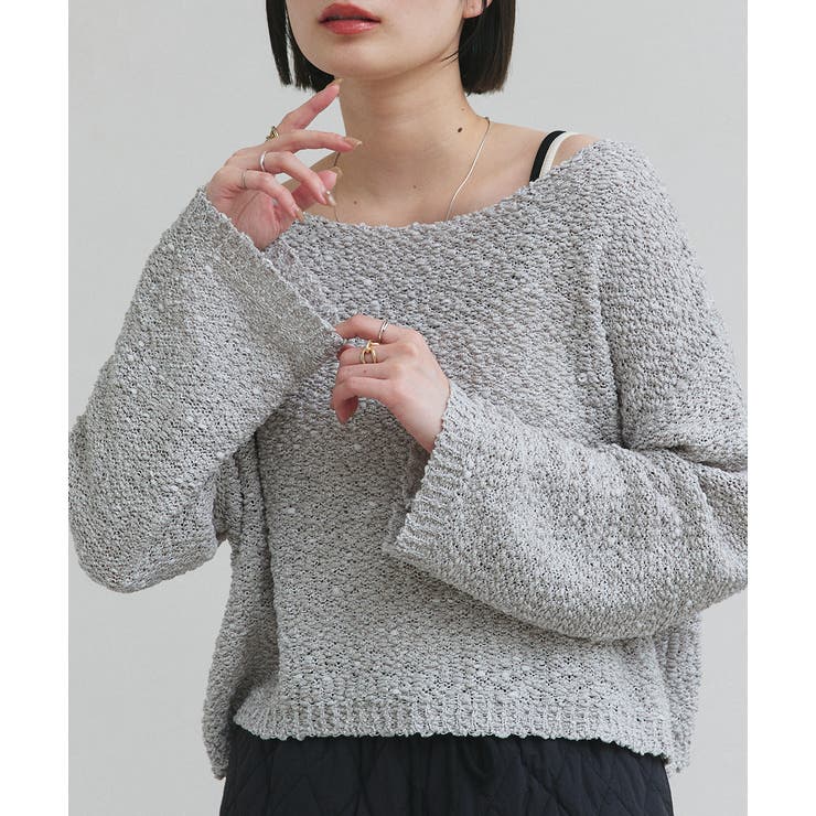 ドロップショルダーニットプルオーバー | ad thie | 詳細画像12 