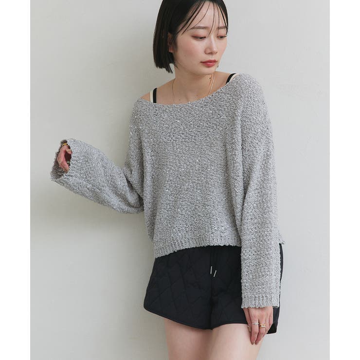 ドロップショルダーニットプルオーバー | ad thie | 詳細画像17 