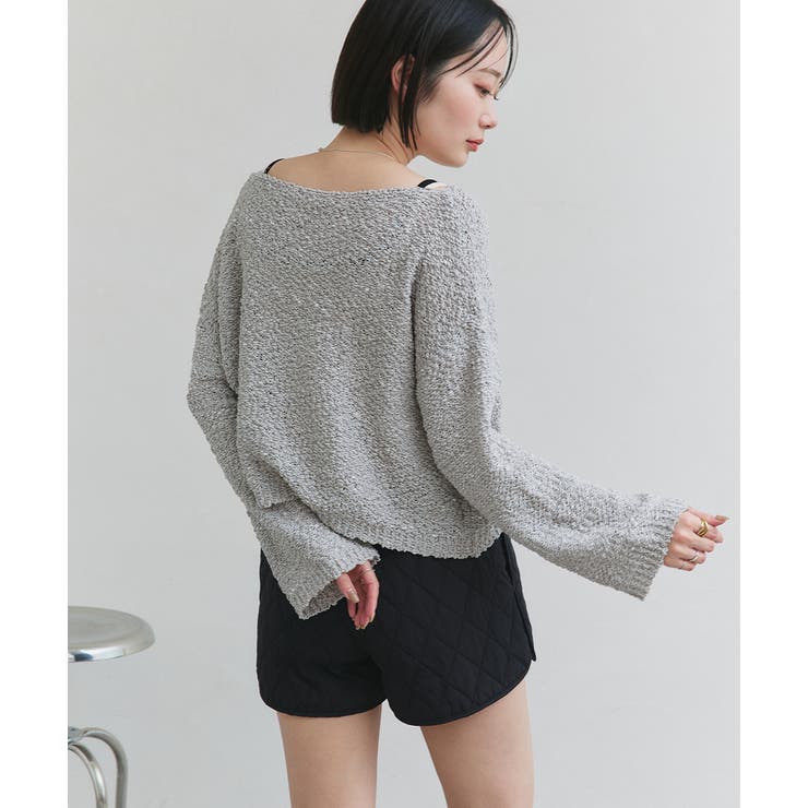 ドロップショルダーニットプルオーバー | ad thie | 詳細画像18 