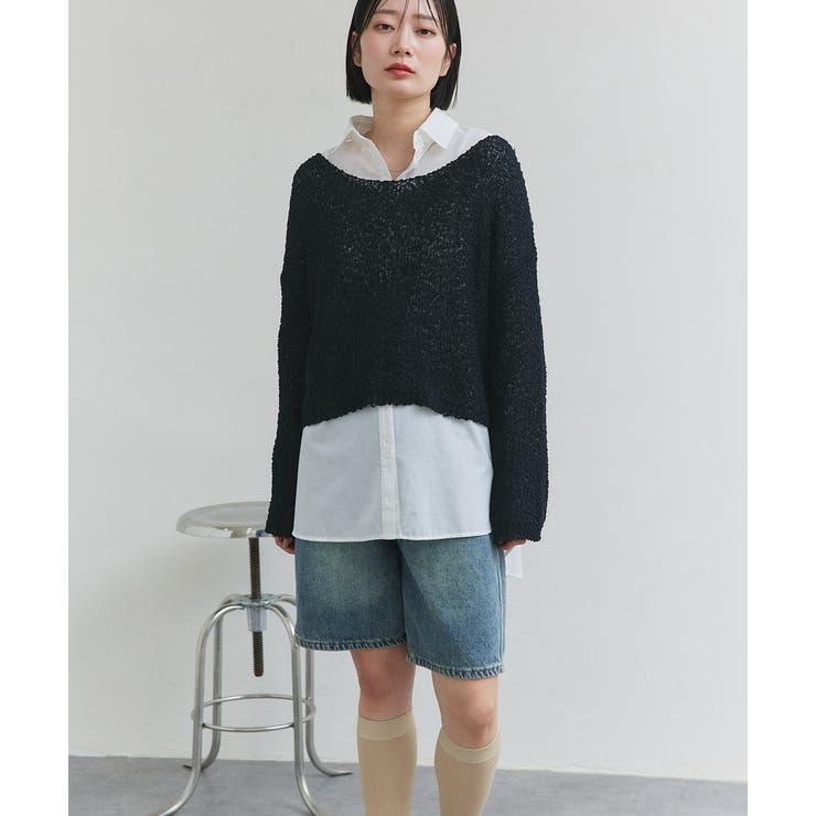 ドロップショルダーニットプルオーバー | ad thie | 詳細画像26 