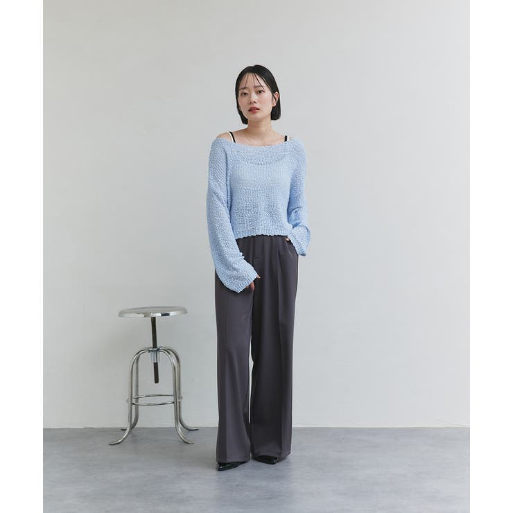 ドロップショルダーニットプルオーバー | ad thie | 詳細画像30 