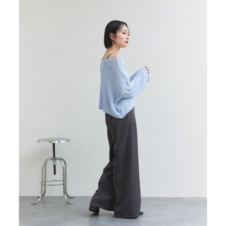 ドロップショルダーニットプルオーバー | ad thie | 詳細画像32 