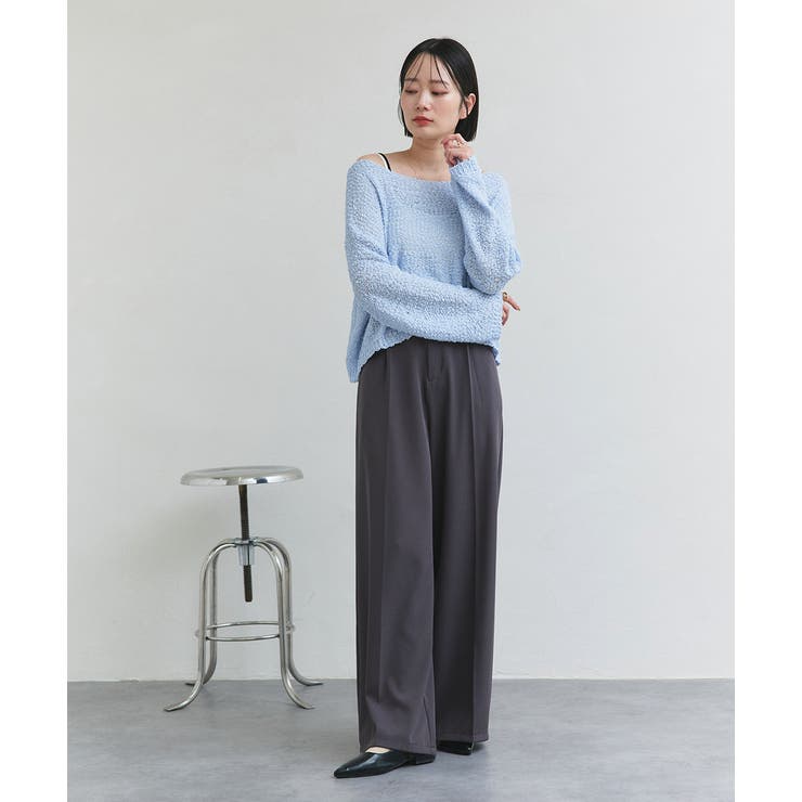 ドロップショルダーニットプルオーバー | ad thie | 詳細画像34 