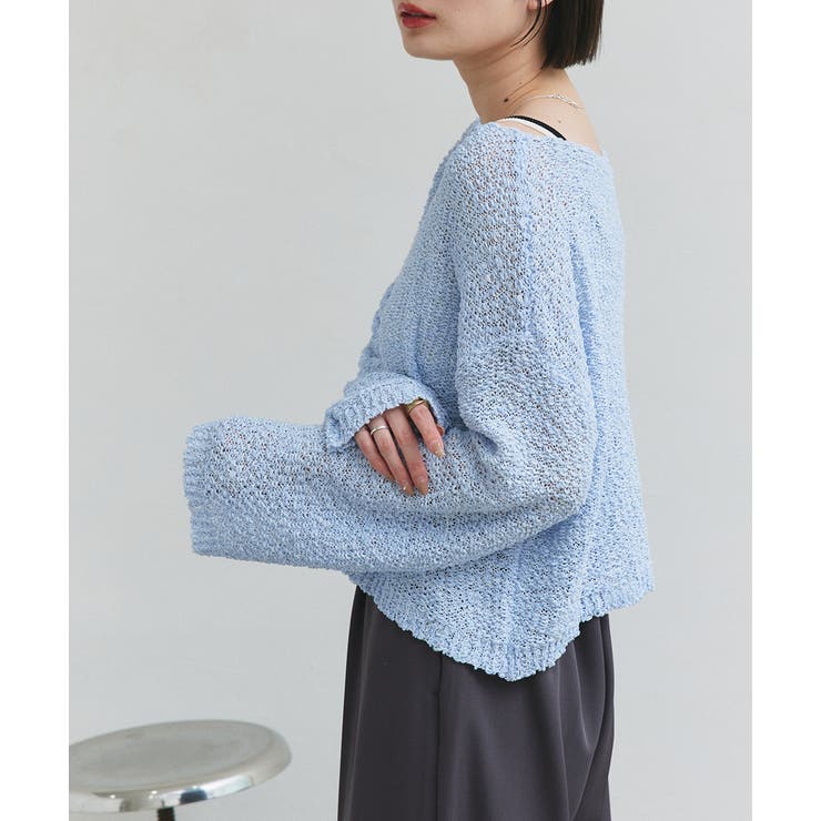 ドロップショルダーニットプルオーバー | ad thie | 詳細画像35 