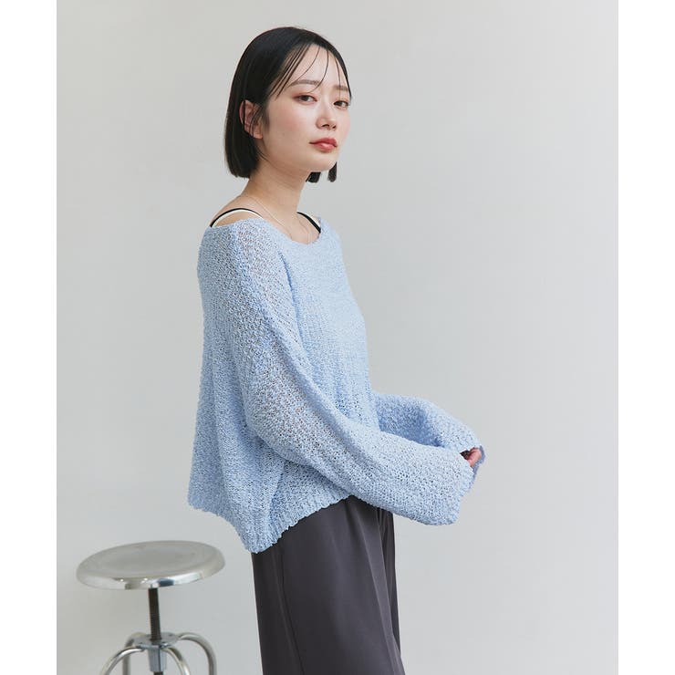 ドロップショルダーニットプルオーバー | ad thie | 詳細画像38 