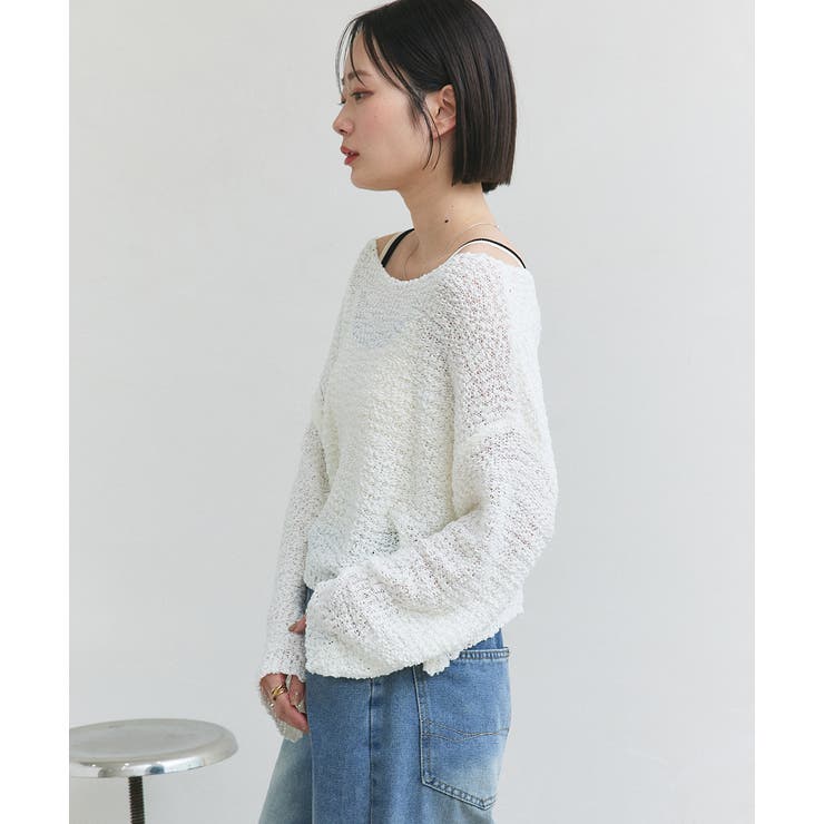 ドロップショルダーニットプルオーバー | ad thie | 詳細画像5 