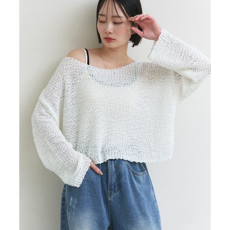 ドロップショルダーニットプルオーバー | ad thie | 詳細画像9 