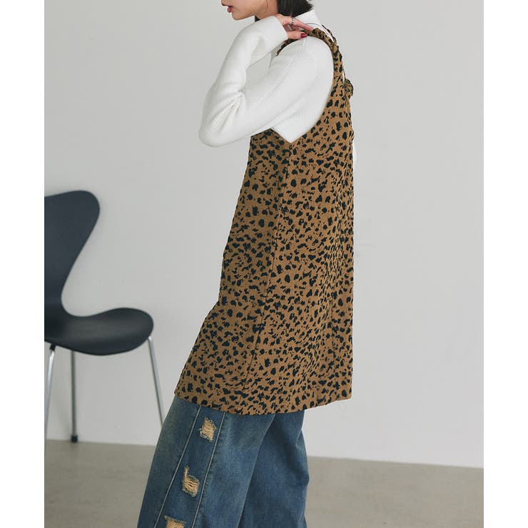 レオパード柄 ジャカードミニワンピース | ad thie | 詳細画像14 