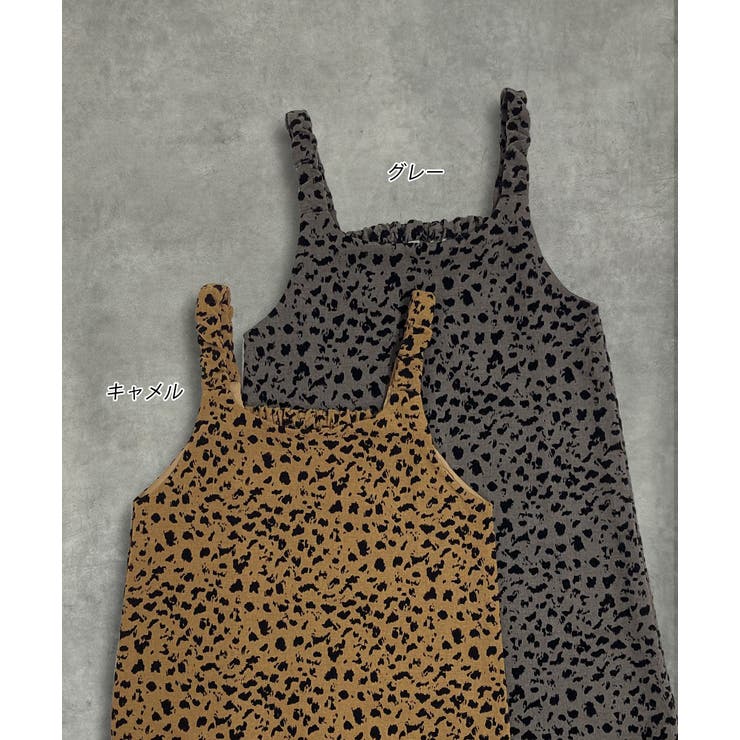 レオパード柄 ジャカードミニワンピース[品番：ADEW0004689]｜ad