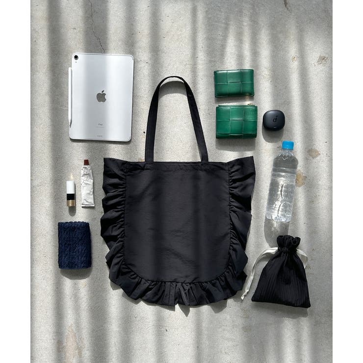 フレームフリルスクエアトートバッグ | ad thie | 詳細画像18 