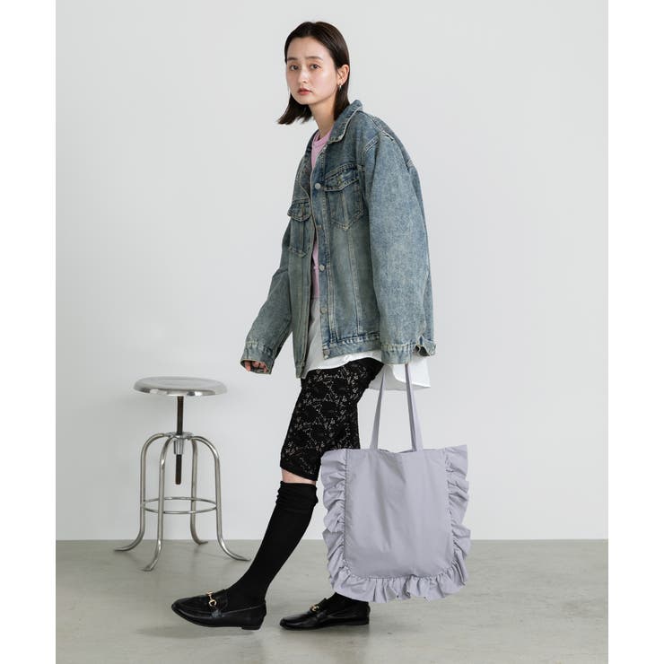 フレームフリルスクエアトートバッグ | ad thie | 詳細画像2 