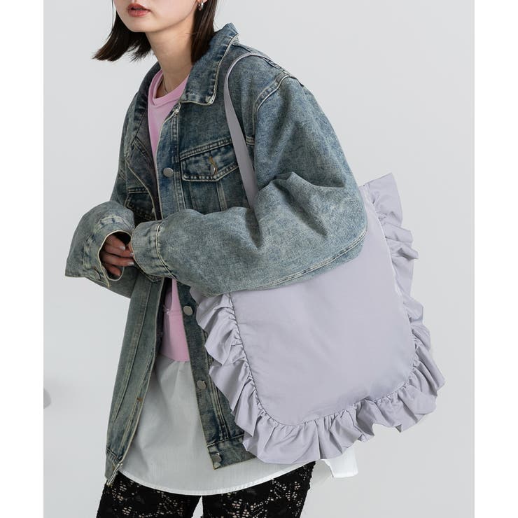 フレームフリルスクエアトートバッグ | ad thie | 詳細画像3 