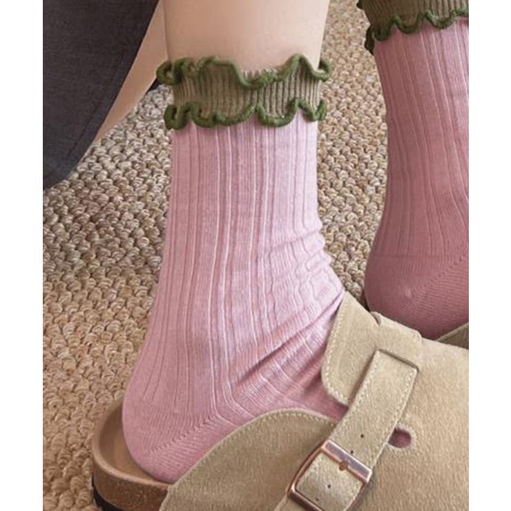 バイカラーメローフリルソックス | ad thie | 詳細画像16 