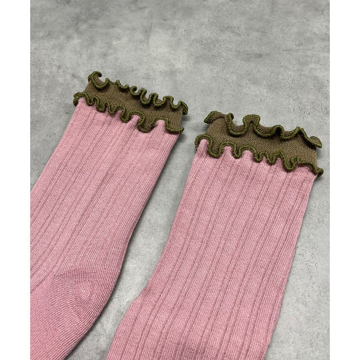 バイカラーメローフリルソックス | ad thie | 詳細画像19 