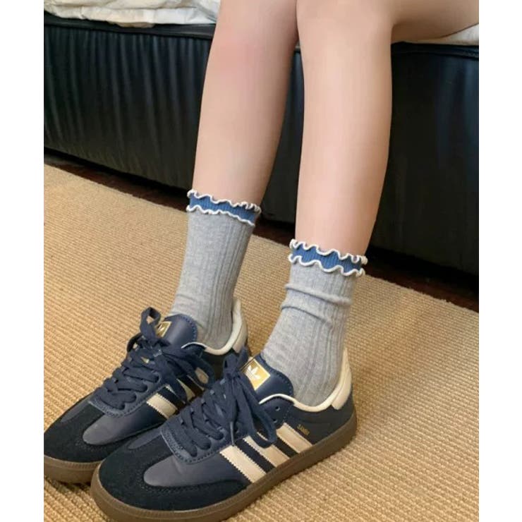 バイカラーメローフリルソックス | ad thie | 詳細画像2 